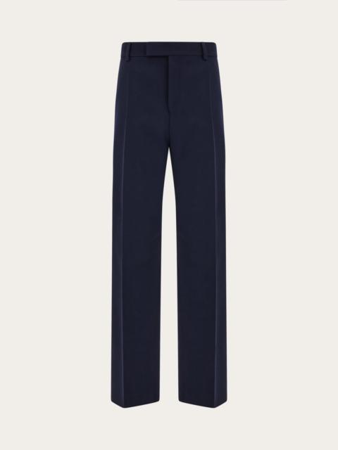 FERRAGAMO Wide leg chevron trouser