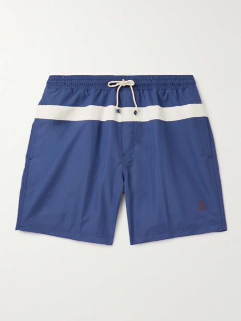 Brunello Cucinelli Straight-Leg Striped Swim Shorts