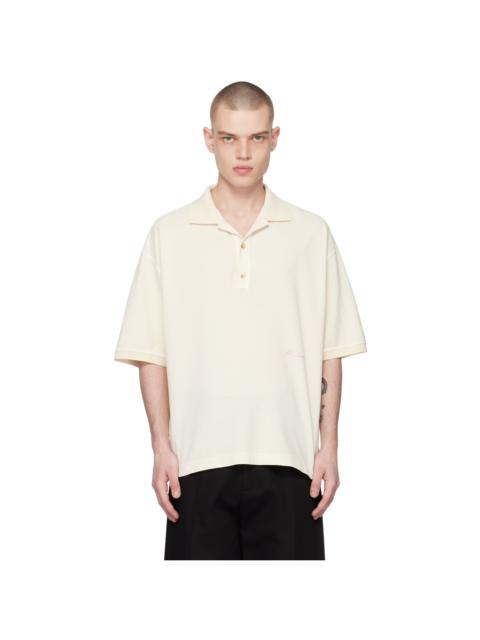 RECTO Off-White Pigment-Dyed Polo