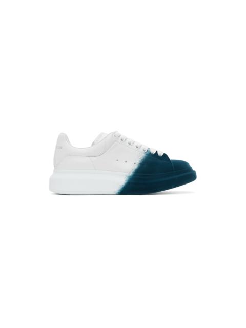 Alexander McQueen White & Green Felted Oversized Sneakers