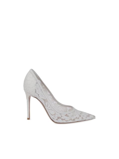 Gianvito Rossi Claudia floral-lace pointed-toe heeled pumps