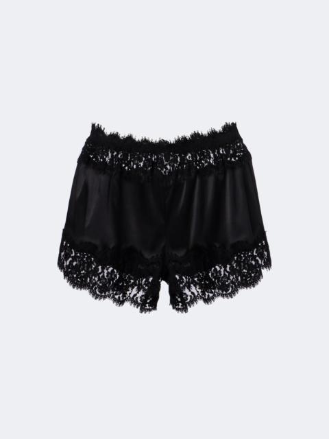 Dolce & Gabbana Lace-trimmed silk and cotton-blend shorts
