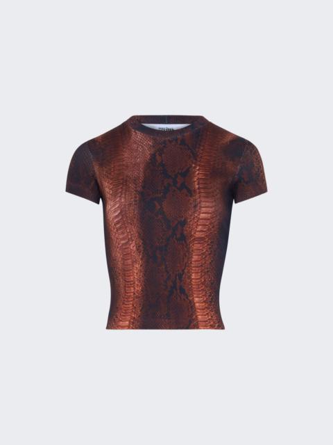 Jean Paul Gaultier Ribbed Cotton T-shirt Python Print
