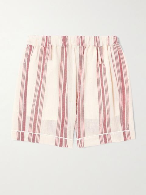 BETTTER Striped cotton-gauze shorts Multi