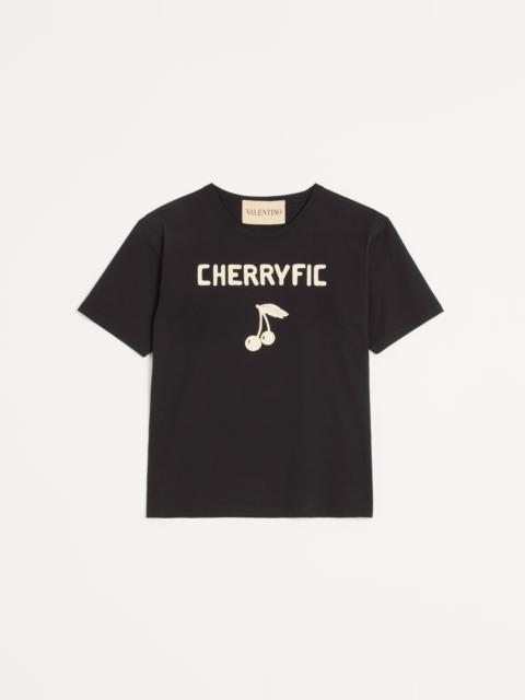 Valentino COTTON T-SHIRT WITH CHERRYFIC PRINT