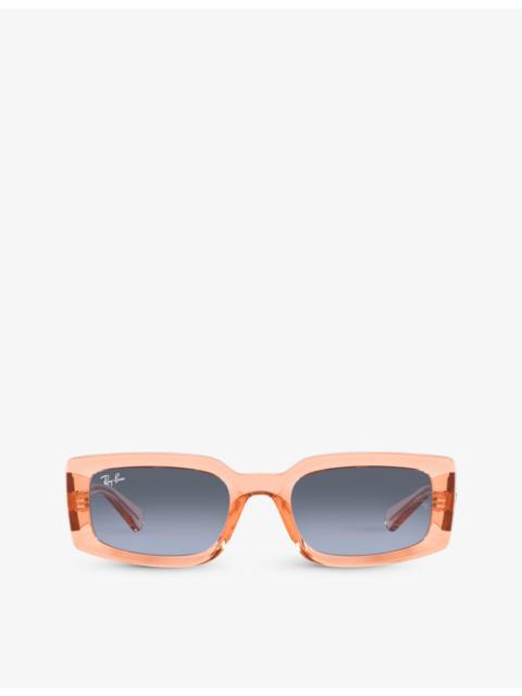 Ray-Ban RB4395 Kiliane rectangle-frame transparent acetate sunglasses