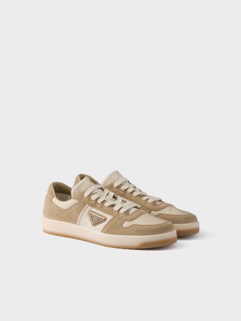Prada Downtown Re-Nylon and suede sneakers
