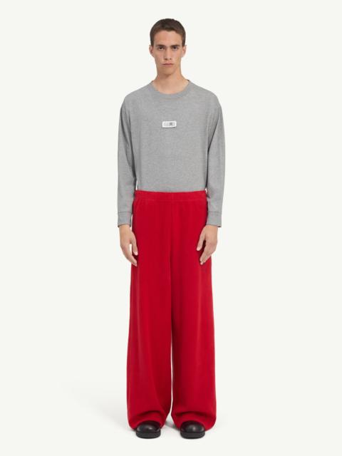 MM6 Maison Margiela Brushed fleece cotton sweatpant