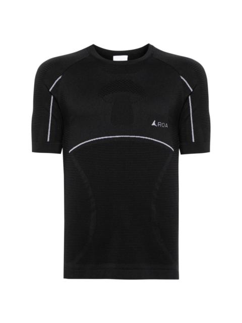 ROA Fungi fine-ribbed T-shirt