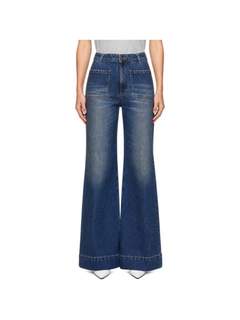 Victoria Beckham Blue Alina Jeans