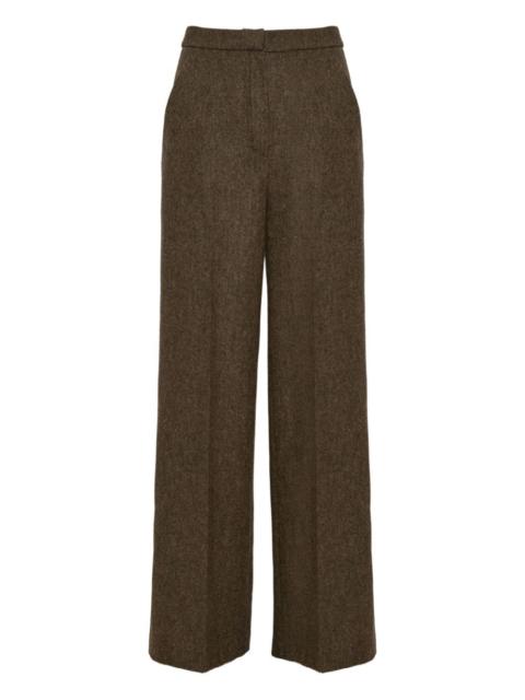 Yves Salomon flannel tailored trousers