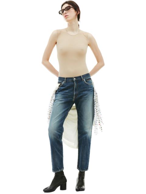 UNDERCOVER CROPPED JEANS WITH TEE
