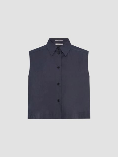 Another Tomorrow Women's Cropped Sleeveless Shirt - Midnight
