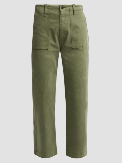 RE/DONE Women's The Trooper Stretch-Cotton Straight-Leg Pants - Desert Sage