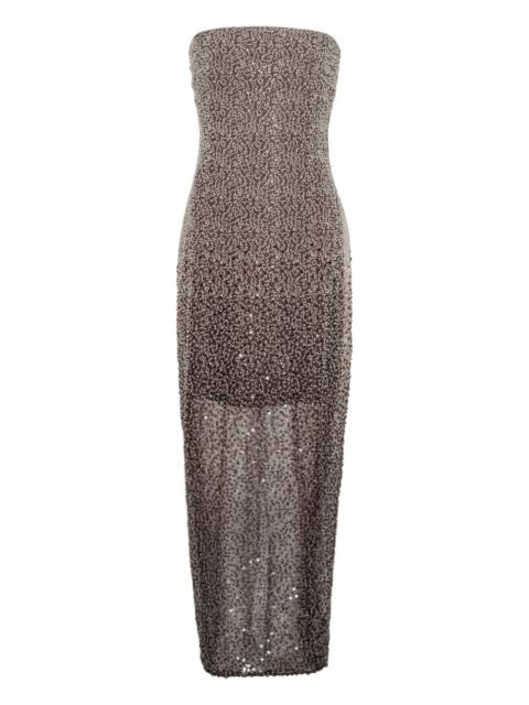 ROTATE beaded midi tube dress