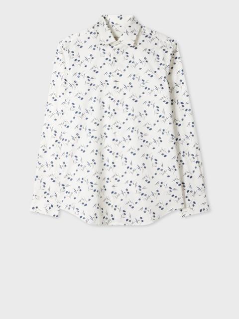 Paul Smith Regular-Fit White 'Scattered Flower' Shirt