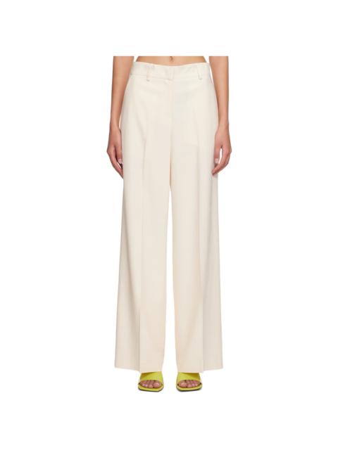 MSGM Off-White Straight Trousers