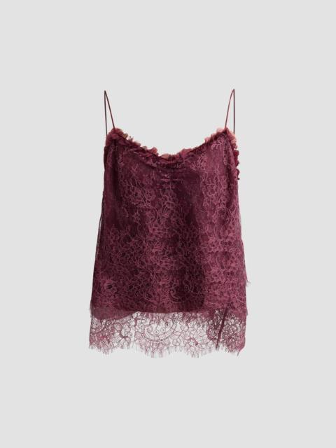 LoveShackFancy Women's Ferni Lace Top - Faded Merlot