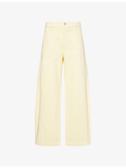 FRAME The Bow Cargo Cotton Denim Jeans