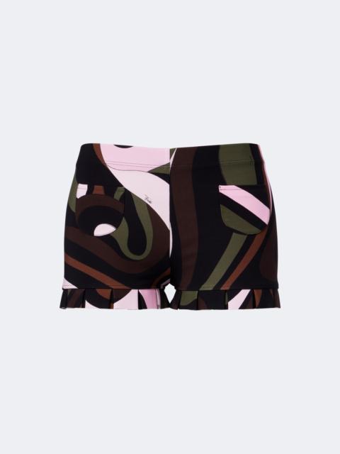 PUCCI Marmo ruffled jersey shorts