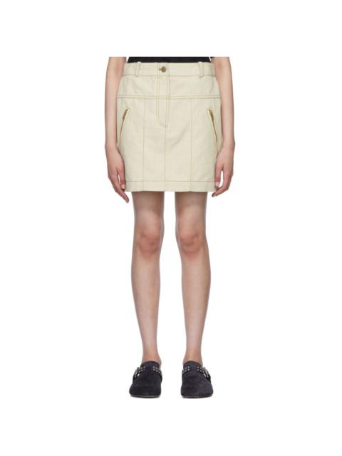 3.1 Phillip Lim Off-White Denim Miniskirt
