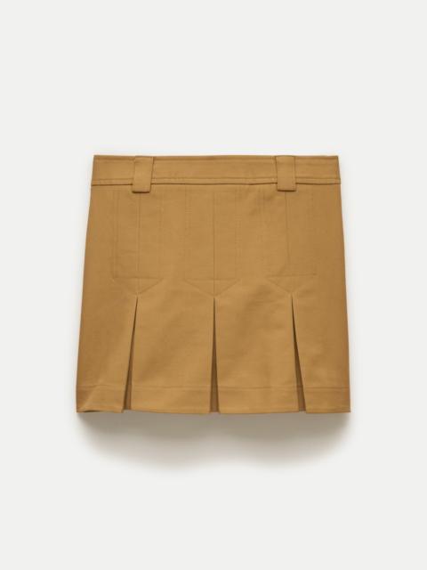J.CREW Pleated mini skirt in double poplin