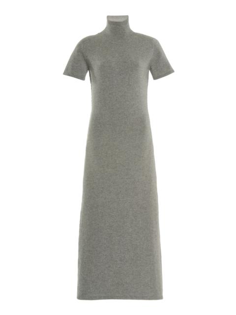 Ralph Lauren Knit Cashmere-Blend Midi Dress grey