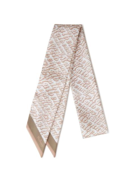 logo-print scarf