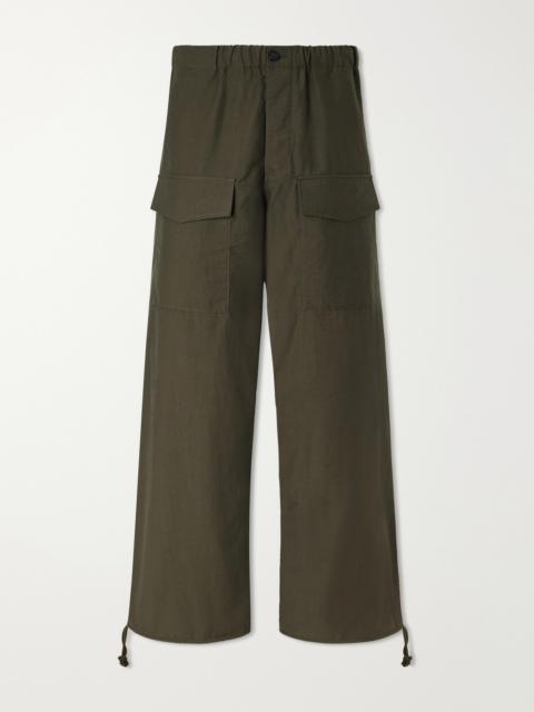 JW Anderson Wide-Leg Cotton-Blend Canvas Parachute Trousers