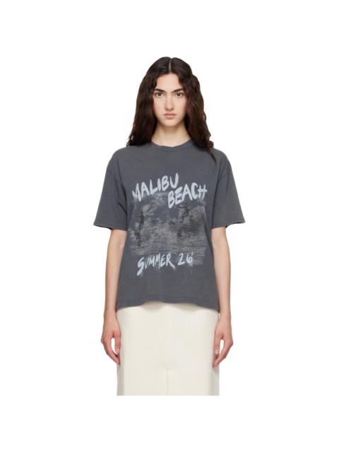 ANINE BING Gray Cade Surfer T-shirt