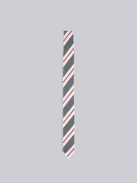 Thom Browne HAIRLINE STRIPE SILK JACQUARD KNIT TIE