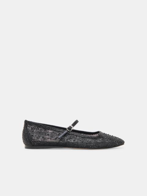 dolce vita REYES CRYSTAL BALLET FLATS BLACK MESH