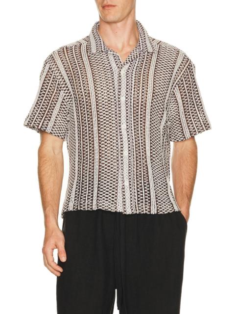 PERCIVAL Hugh Crochet Cuban Shirt
