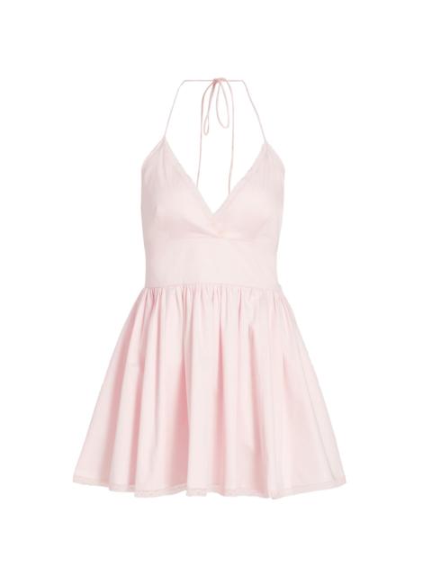 LoveShackFancy Women's Arletta Lace-Trim Stretch-Cotton Minidress - Pink Haze