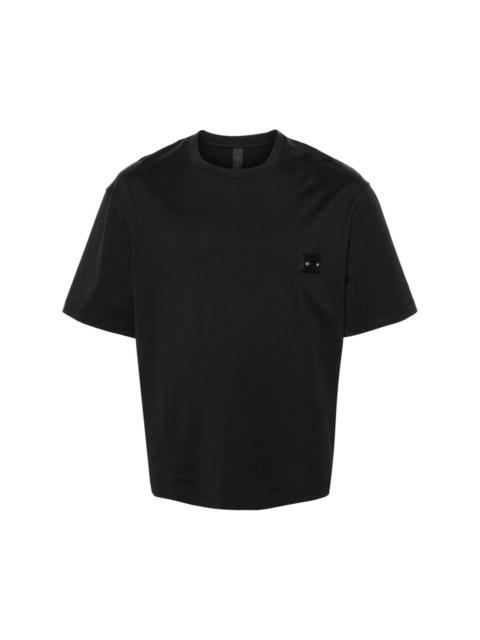 piercing-patch cotton T-shirt