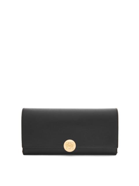 Loewe Pebble continental wallet in shiny nappa calfskin