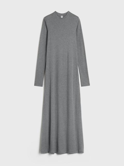 Totême Long-sleeve jersey dress grey melange