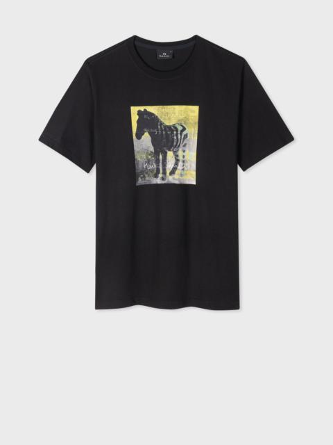 'Zebra Square' Print Cotton T-Shirt