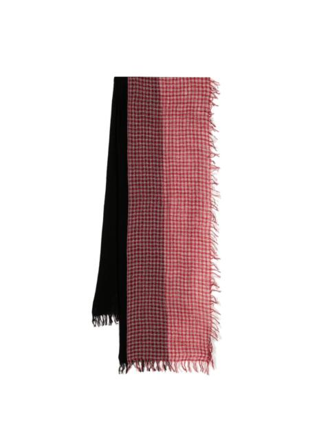 Yohji Yamamoto fringed wool scarf