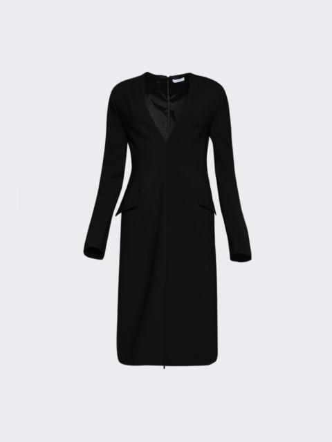 FERRAGAMO Deep V Coat Dress Black