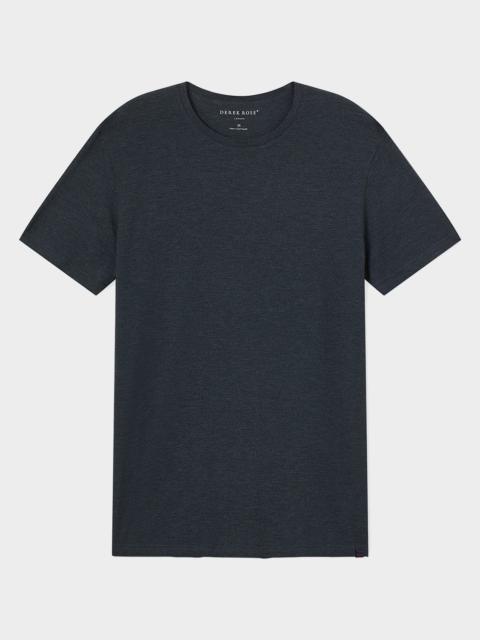 Derek Rose Men's Marl Crewneck Short-Sleeve Knit Tee