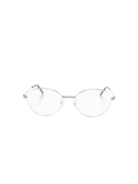 oval-frame glasses