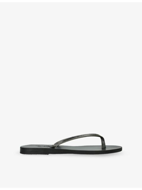 ANCIENT GREEK SANDALS Saionara Stitch Leather Sandals