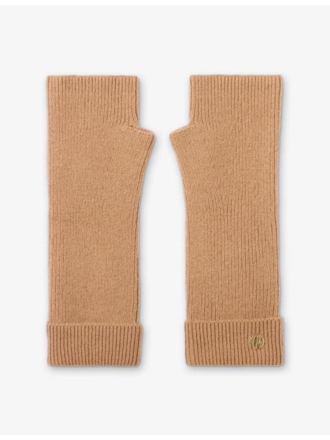 Claudie Pierlot Branded-Hardware Wool and Cashmere-Blend Mittens