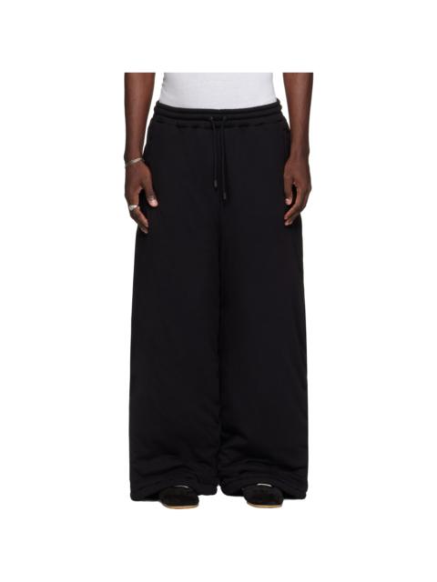 LU'U DAN Black Wadded Bontans Sweatpants