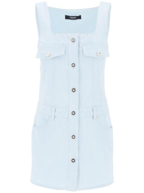 VERSACE "MEDUSA MINI DENIM DRESS