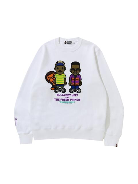 A BATHING APE® BAPE The Fresh Prince And DJ Jazzy Jeff Baby Milo Crewneck 'White'
