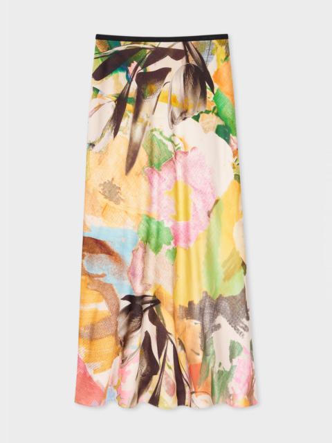 Women's 'Floral Collage' Printed Midi Skirt
