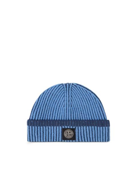 Stone Island logo-detail beanie hat