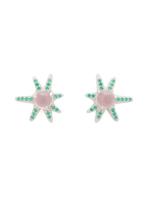 Collina Strada EMERALD AMETHYST ASTER EARRINGS